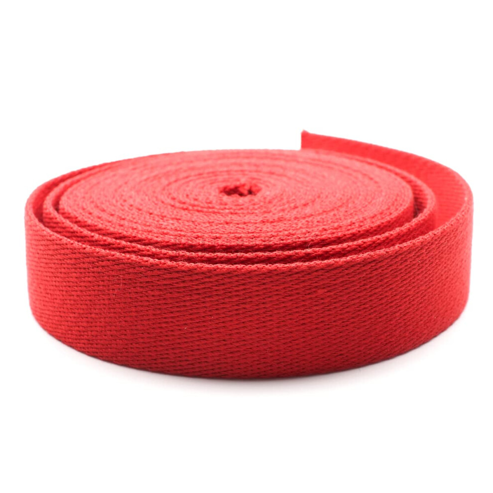 Sangle En Coton Pais Craftmemore - Sangle Pour Sac De Luxe, Sangle Haute Densit (3,8 Cm X 4,6 M, Rouge)-image