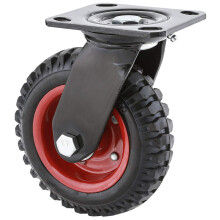 POWERTEC 6 tommer styrehjul Kraftige svingbare pladehjul med gummiknopper til arbejdsb?nk Dolly vognvogn Vogn og h?nseg?rd Store gummihjul 1PK (1