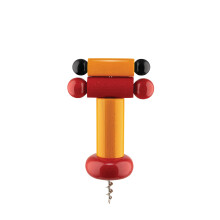 Tire-bouchon Alessi ES17 en h   tre jaune, rouge et noir. Collection Alessi 100 Values.