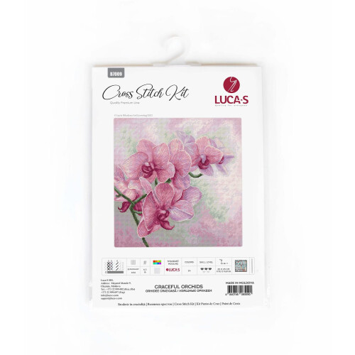 Luca-S Kit de broderie Orchidées gracieuses 1