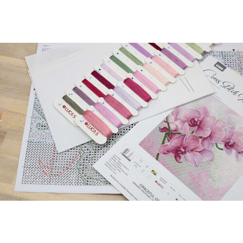 Luca-S Kit de broderie Orchidées gracieuses 2