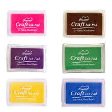 JZTang 6 stuks Craft Inkt Pad Wasbare Inkt Pads voor Kinderen Veelkleurige Inkt Pads voor Stempels Papier Scrapbooking Hout Stof 6 Unieke Pure Kleure