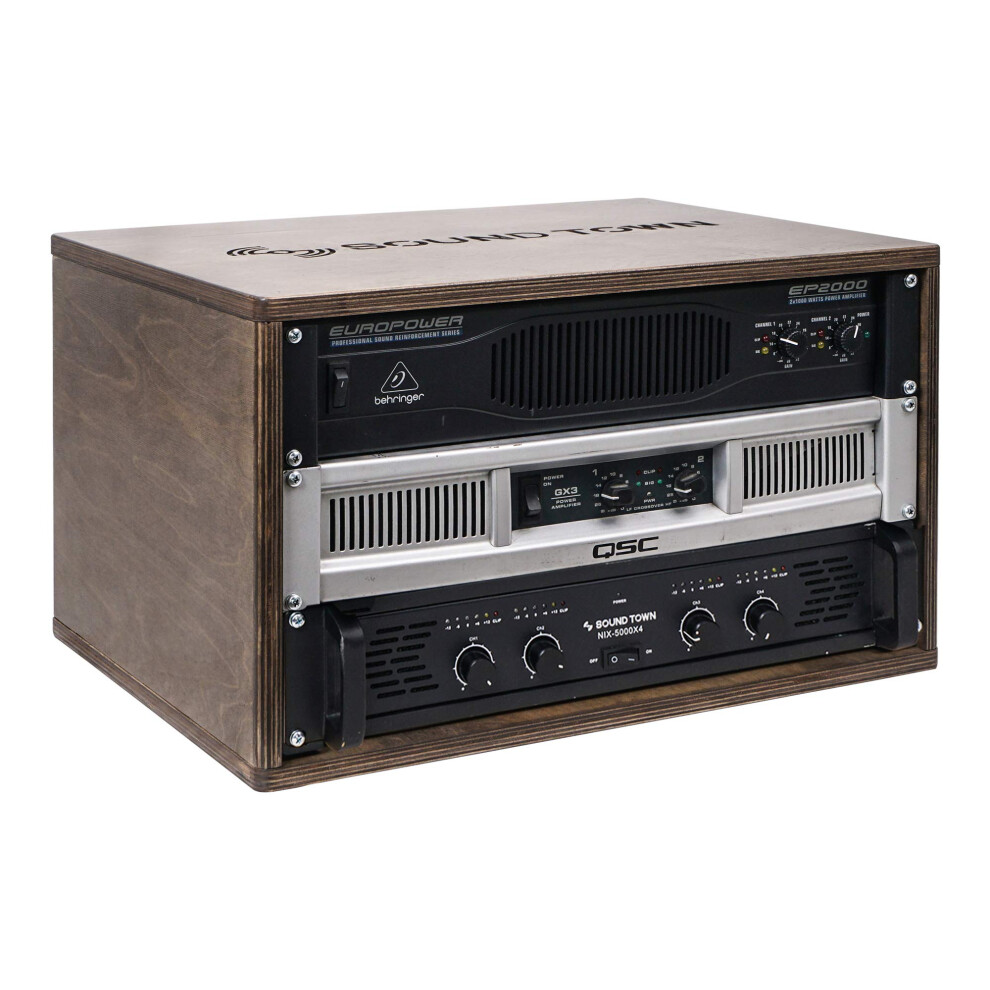 Sound Town DIY 6U Studio Rack with Baltic Birch Plywood  Weathered Grey SDRK-Y6B