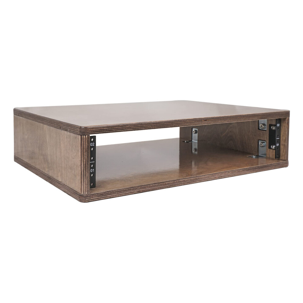 Sound Town DIY 2U Studio Rack with Baltic Birch Plywood  Weathered Gray for Recording Room  Home Studio (SDRK-Y2B)
