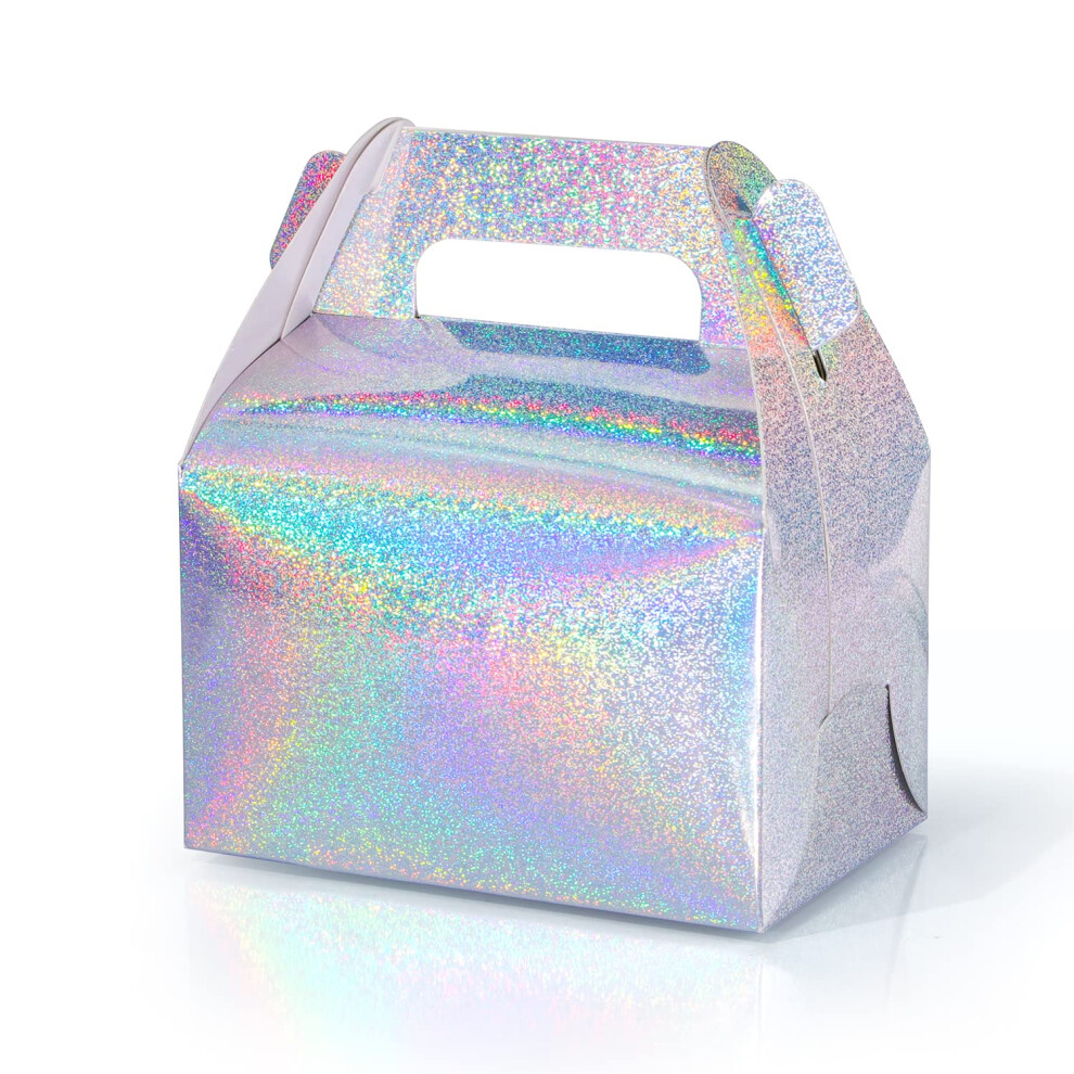 SZYCHEN 10 pi   ces/bo   te cadeau holographique g   teau bonbons biscuit emballage carton portable pour les f   tes de mariage et d'anniversaire