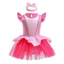 Dosar Daisy Bebelu? Prin?esa Costume Romper Costume Onesie Rochie Corp cu banda de cap de Halloween Partea de na?tere de na?tere Outfite de lux D