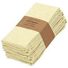 RUVANTI CONSTRAUX NAPKINS SET DE 12 18X18 NAPKINS RESABETES COSPIE LAVABLE SOFT ET DURABILE Table Napkins Polycotton Chambray Dner serviettes po