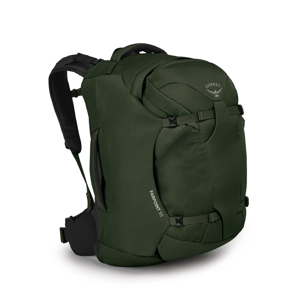 Osprey Farpoint 55L Mens Travel Backpack  gopher green  One Size