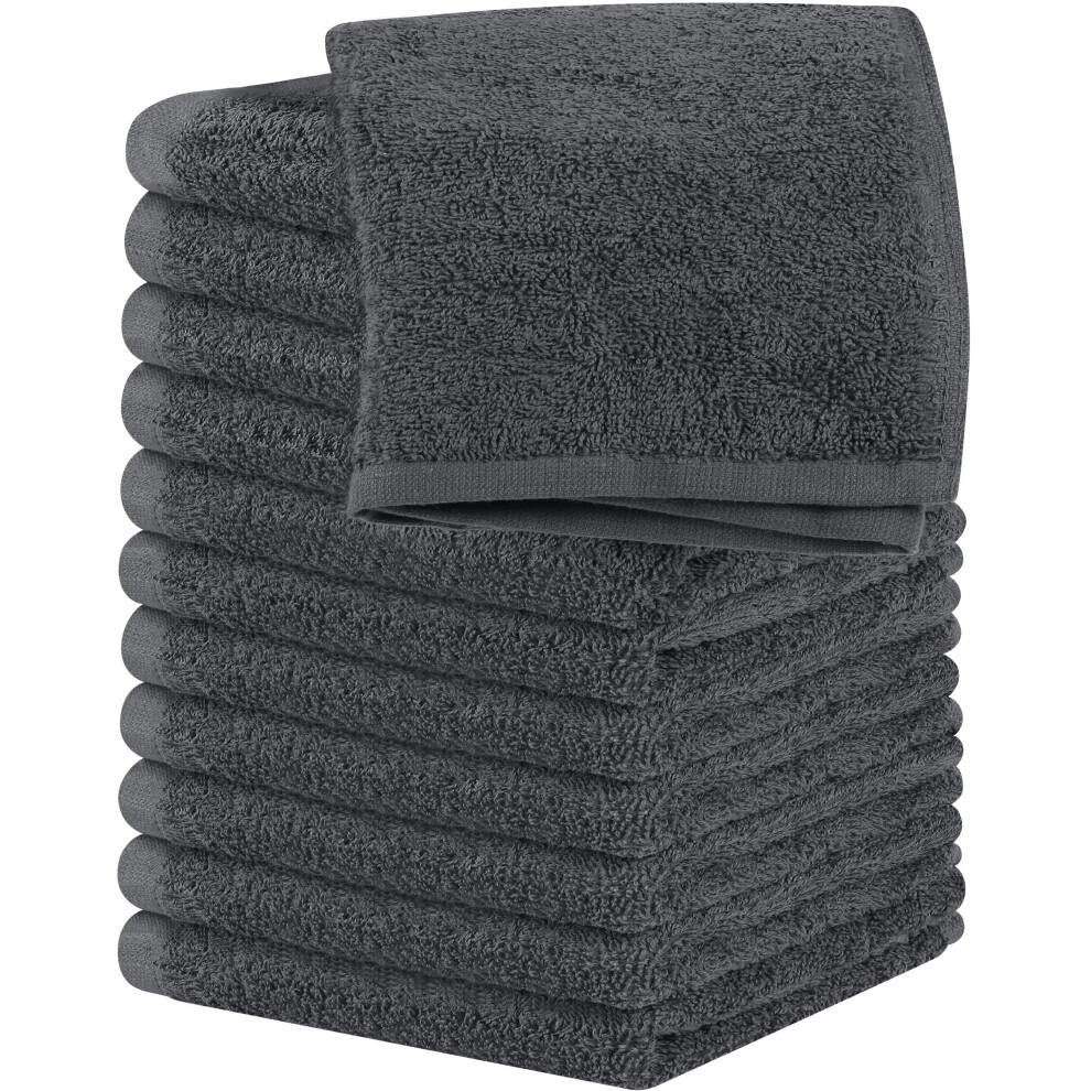 Utopia Towels 12 Pack Cotton Washcloths Set - 100% Ring Spun Cotton Premium Quality Flannel Face Cloths Highly Absorbent And Soft Feel Fingertip Tow