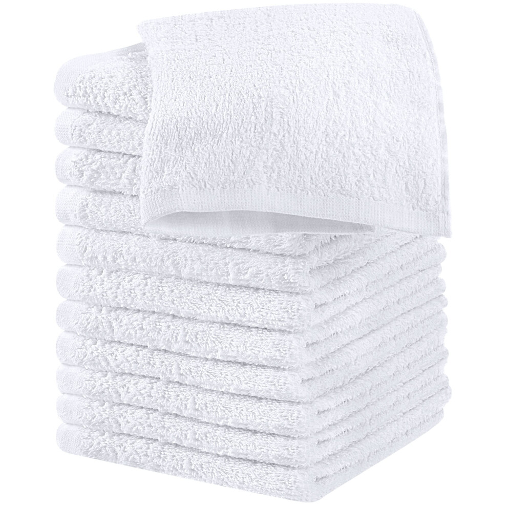 Utopia Towels Cotton Washcloths Set - 100% Ring Spun Cotton Premium Quality Flannel Face Cloths Highly Absorbent And Soft Feel Fingertip Towels 12 P