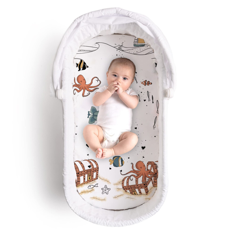 Jumpoff Jo - Drap-Housse Pour Berceau En Coton Doux Et Flexible Pour Matelas Ovales, Rectangulaires Et Sabliers De Taille Standard 40,6 X 81,3 Cm-image