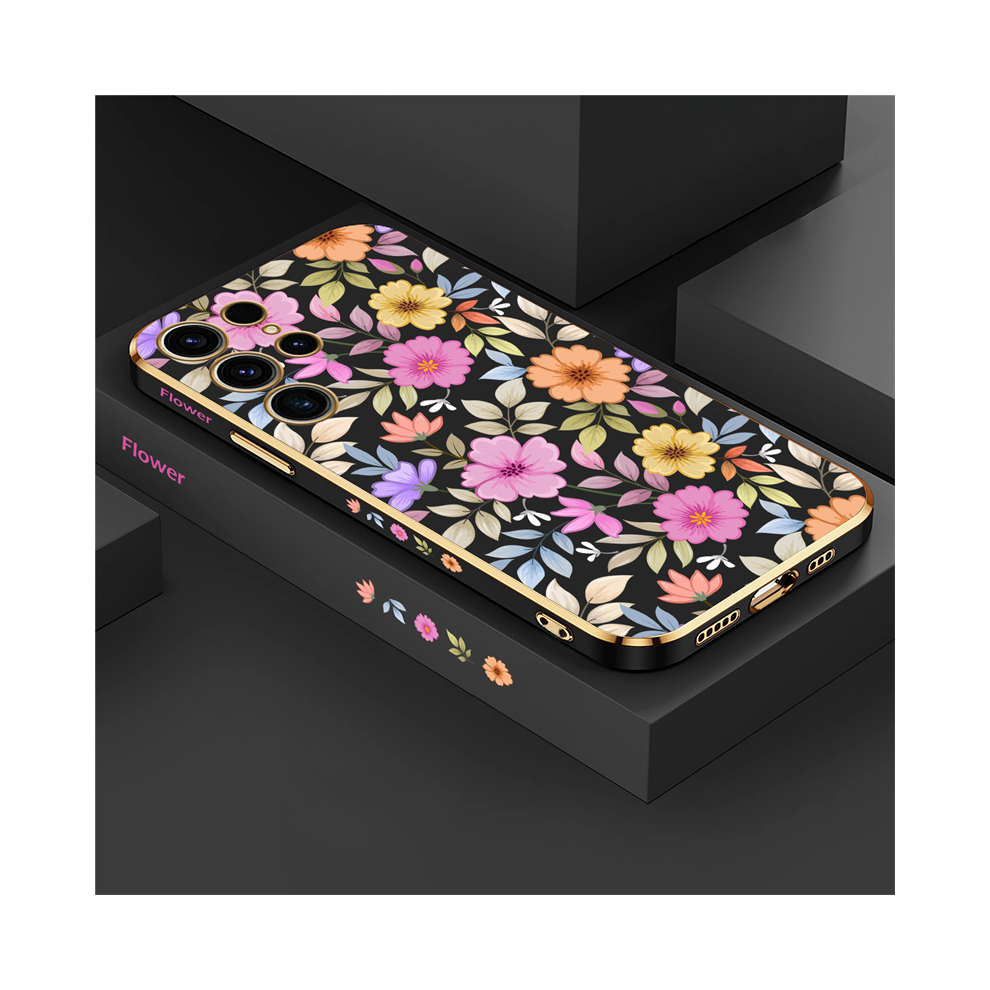 (-172, Note 9) Flower Case For Samsung Galaxy S23 Ultra S22 S21 P Black 931287889036
