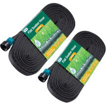 Hlinker Flache Soaker Schlauch 100 FT für Gartenbeete, 50FT 2Packs 1/2" Verbindbare Tropfbewässerung