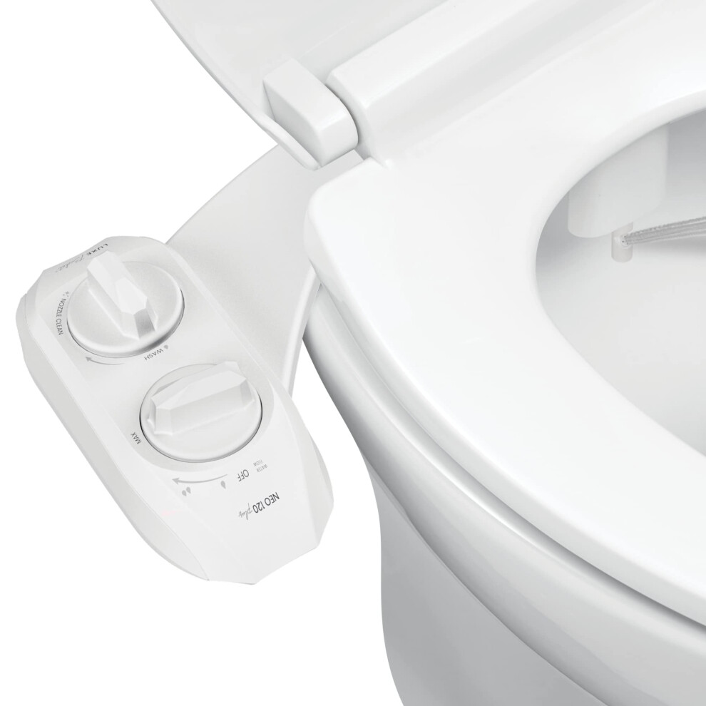 Photos - Toilet Accessory Luxe Bidet NEO 120 Plus - Only Patented Bidet Attachment for Toilet Seat Innovative Hinges to Clean Slide-in Easy Install Ad 