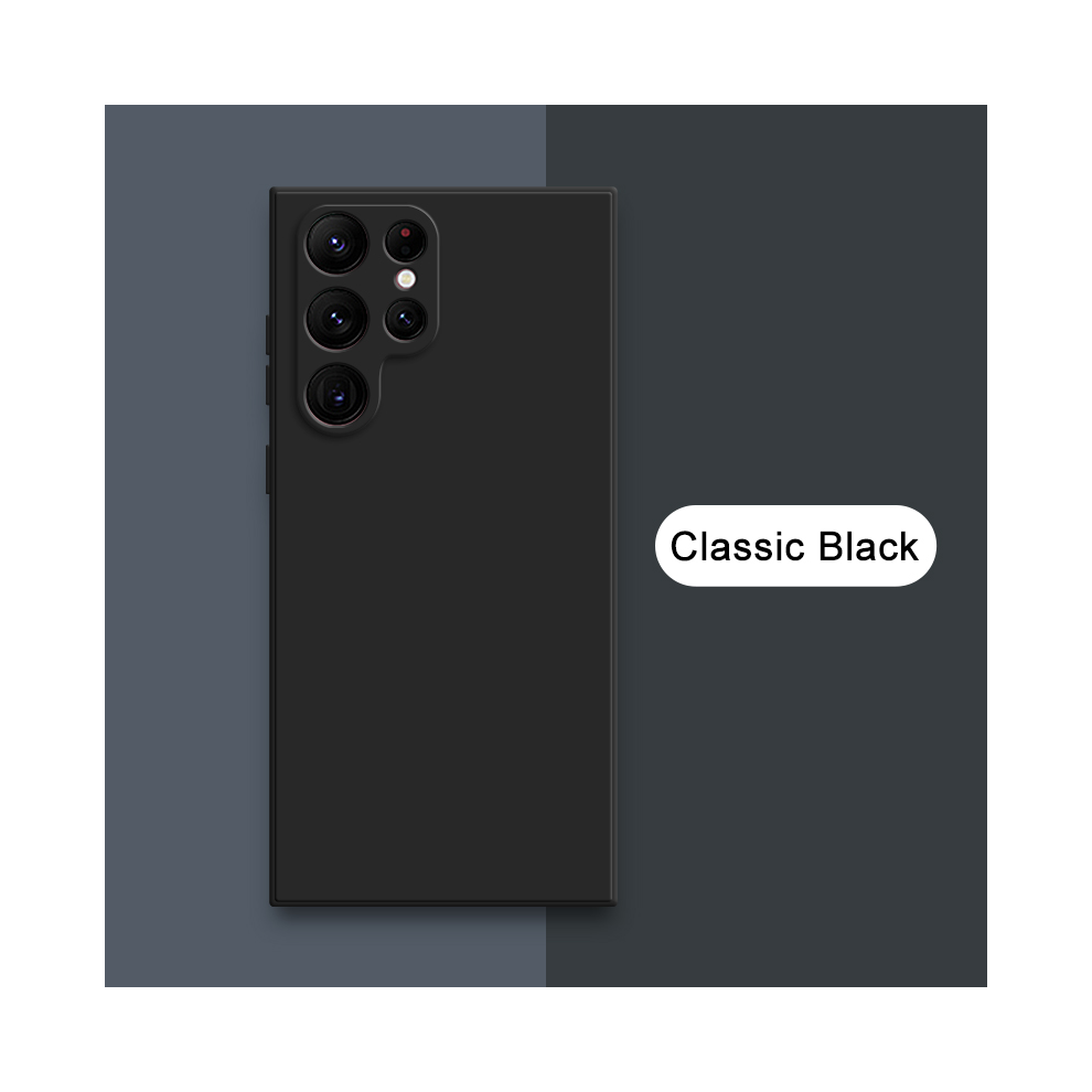 (, Samsung Note20ultra) Square Liquid Silicone Case For Samsung Galaxy S23 Black 931287924416