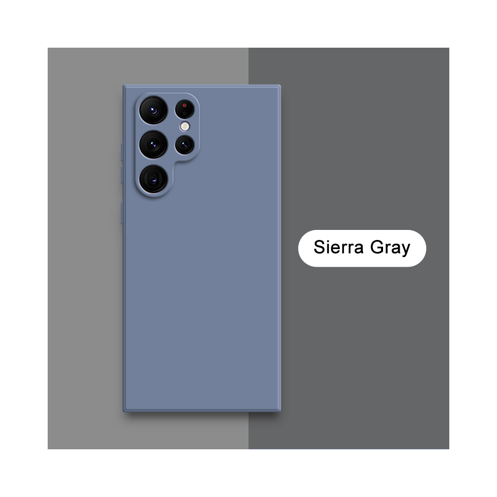 (, Samsung Note20ultra) Square Liquid Silicone Case For Samsung Galaxy S23 Gray 931287924423