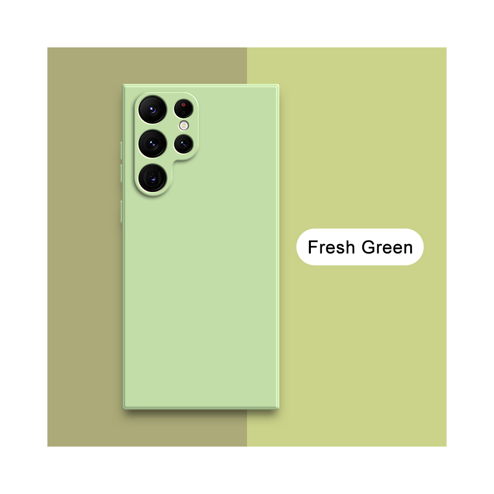 (, Samsung Note20ultra) Square Liquid Silicone Case For Samsung Galaxy S23 Green 931287924492