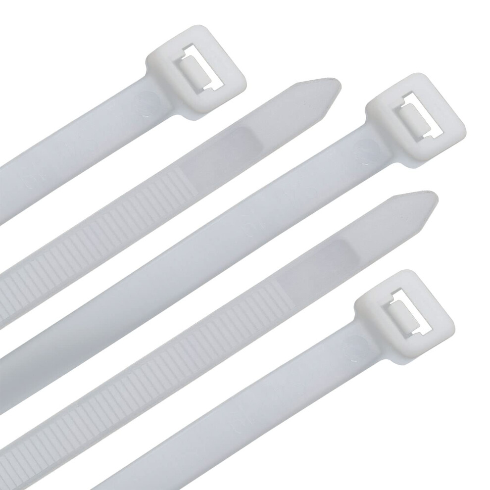 Superun Heavy Duty Zip Ties 20 Inch Strong Large White Zip Ties 120 Lbs Tensile Strength Selflocking Wire Ties Industrial Grade Cable Ties Pack Of 50 9339036863206