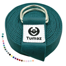 Tumaz Yoga-strop/str?kb?nd [15+ farver 6/8/10 fod muligheder] med ekstra sikker justerbar D-ringsp?nde Holdbar og behagelig delikat tekstur - bed