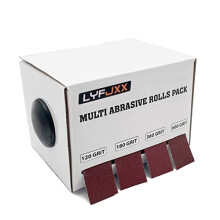 LYFJXX Emery Cloth Rulle 4 stk Assorterede sandpapirruller 120 180 360 600 Slibesandpapir til tr?metalpolering med dispenser Hver rulle (6M)