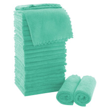 MOONQUEEN Set di salviette ultra morbide di alta qualit - 30,5 x 30,5 cm - Confezione da 24 - Asciugatura rapida - Asciugamani da bagno in vellu