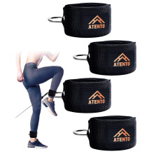 ATENTO - 2 pares de tobilleras para mαquina de cable, cσmodas y acolchadas, para ejercicios de glϊteos y tren inferior. Tobilleras ajustables y t
