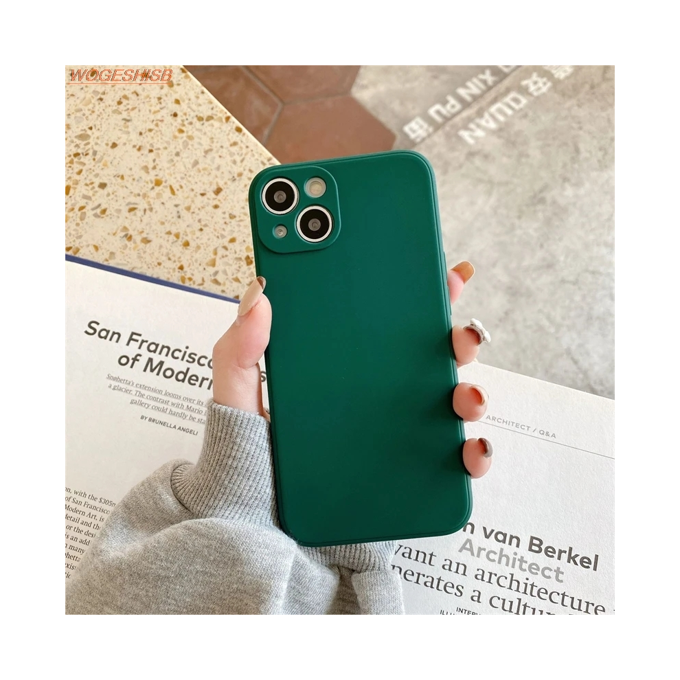 (Dark Galaxy S22 Ultra) Luxury Liquid Silicone Phone Case For Samsung Gala Green 931287938321