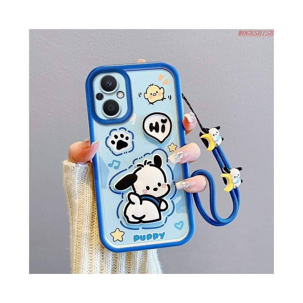 (Pochacco, Galaxy A50(A30s)) 3D Cartoon Kuromi Bear Wrist Strap Case For Samsun 931287953195
