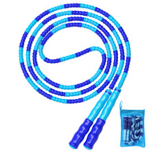 Springtouw, 2 stuks, verstelbare lengte, knoopvrij, gesegmenteerd, zacht kralen springtouw, fitness springtouw voor kinderen, mannen en vrouwen, gewi