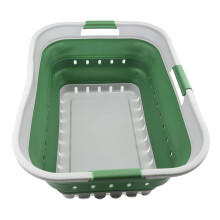 SAMMART 42L 11 gallon Collapsible Plastic Laundry Basket - Foldable Pop Up Storage Container/Organizer - Portable Washing Tub - Space Saving Hamper/Ba