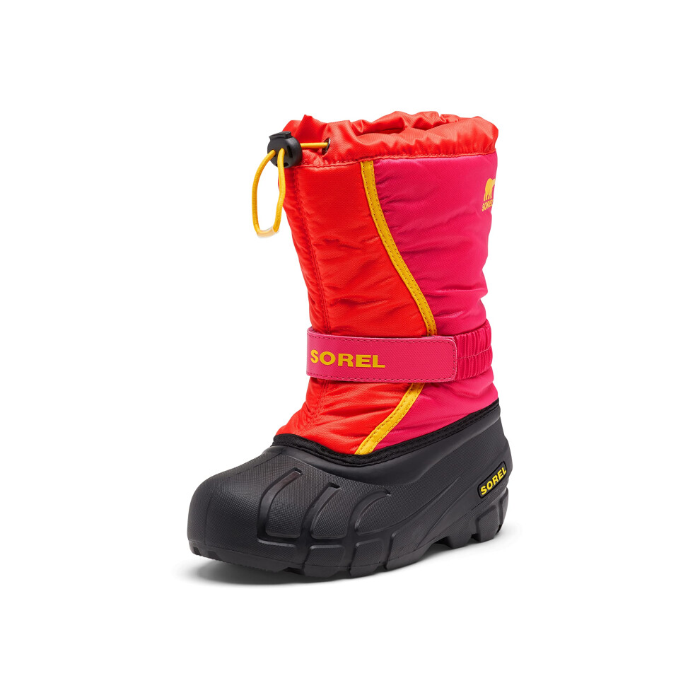Scarponcino Sorel Flurry Unisex Per Bambini - Rosso Papavero, Rosa Cactus - Taglia 10-image