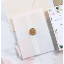 PureMigo 220 Pacote de jaquetas de vellum de luxo para convites 5x7 - Papel de pergaminho 5x7 Jackets - 115GSM Vellum Convites de casamento em