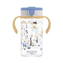 Evorie Tritan Nepropustný Sippy Hrneček pro Děti, 10 oz pro Batolata 1-3 roky, Hrnec s Rukojetí