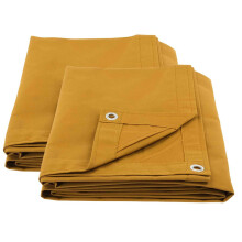 Mytee Products (2 Pack) 8' x 10' Tan Canvas Tarp 12oz Robust Vattentålig