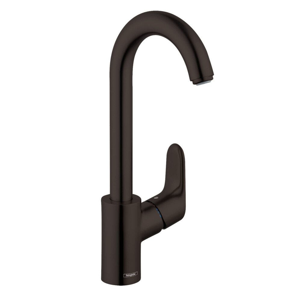 hansgrohe Focus Black Bar Kitchen Faucet  Bar Sink Faucet Single Hole  Faucet for Kitchen Sink  Matte Black 04507671