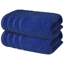 Premium Blue Bath Towels - 700 GSM 100% Cotton 27x54 Inches Pack of 2 Bathroom Towels - Ultra Soft and Highly Absorbent Hotel and Spa Quality Bath Tow