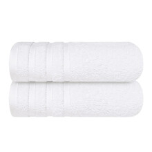 Infinitee Xclusvies Premium White Bath Towels - 2-Pack 27x54 Inches 100% Cotton - Unrivaled Plushness Exceptional Absorbency Elevate Your Home Spa