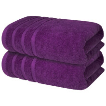 Premium Purple Bath Towels - 700 GSM 100% Cotton 27x54 Inches Pack of 2 Bathroom Towels - Ultra Soft and Highly Absorbent Hotel and Spa Quality Bath T