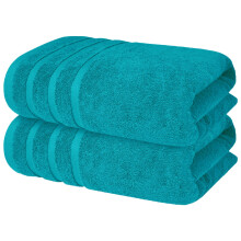 Premium Teal Bath Towels - 700 GSM 100% Cotton 27x54 Inches Pack of 2 Bathroom Towels - Ultra Soft and Highly Absorbent Hotel and Spa Quality Bath Tow