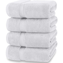 Utopia Towels 4 Pack Premium Bath Towels Set 27 x 54 Inches 100% Ring Spun Cotton 600GSM Lightweight and Highly Absorbent Quick Drying Towels Perfe