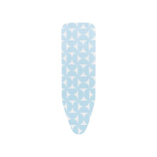 Brabantia Size A 43 x 12 inches Replacement Ironing Board Cover with Thick Felt & Foam Padding Fresh Breeze Easy-Fit 100% Cotton