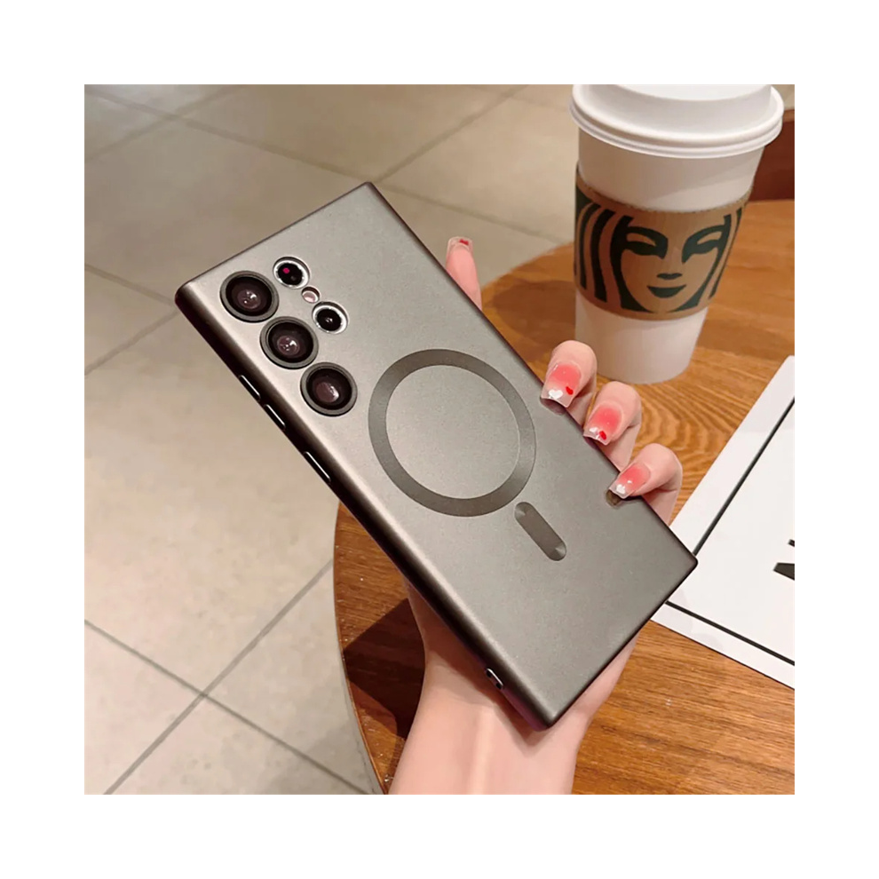 (, For Samsung S24) Luxury Matte Wireless Charging For Magsafe Cases F Grey 931288022456