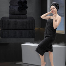 8 Piece Bathroom Towel Set Black |2 Oversized Large Bath Towels Sheet 2 Hand Towels and 4 Washcloths| 600GSM Ultra Soft Luxury Premium Towel Set Highl