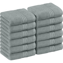 Utopia Towels - Set di 12 salviette di qualit premium (30,5 x 30,5 cm) in 100% cotone filato ad anello, altamente assorbenti e morbide al tatto,
