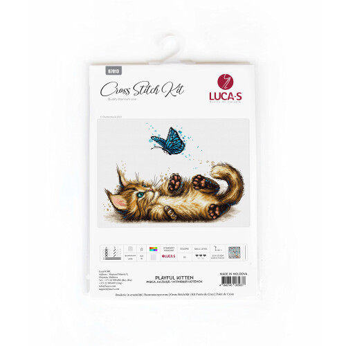 Luca-S Kit de broderie Chaton espiègle 1