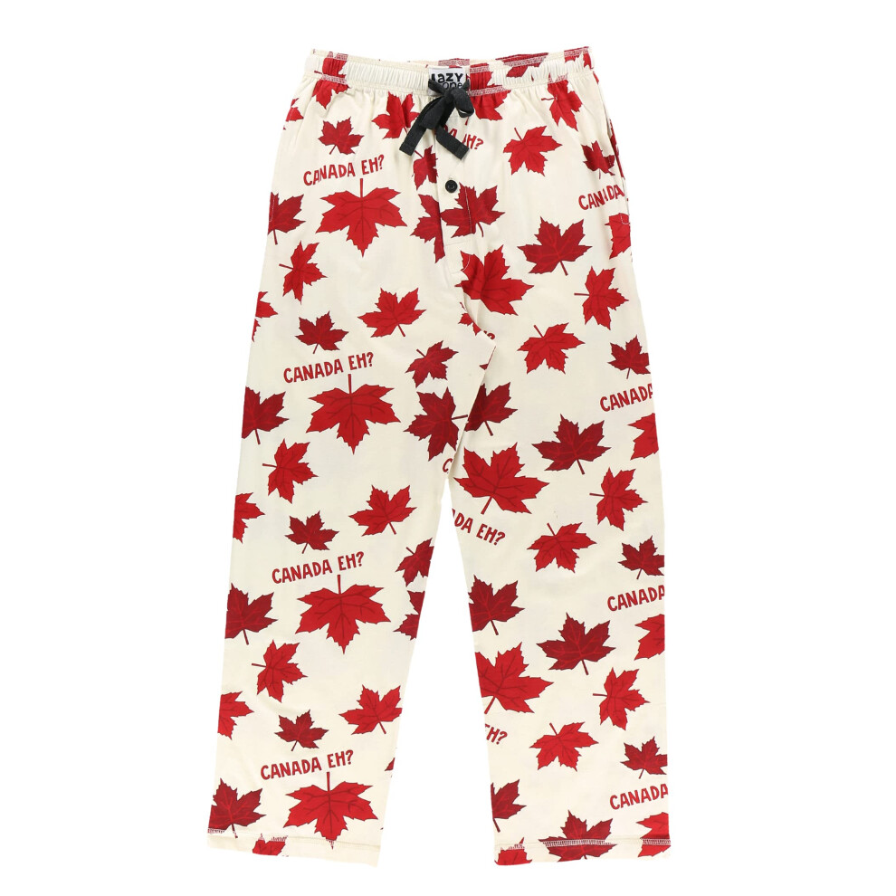 Pantalon de pyjama Lazy One pour homme, bas s   par   , pantalon de d   tente, dr   le, Canada, Eh, XS