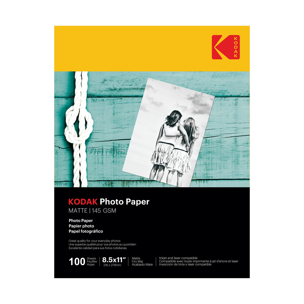 Kodak photo paper 8.5 x 11 matte  100 count 39 lb - 145 g/m 41184-3510-225