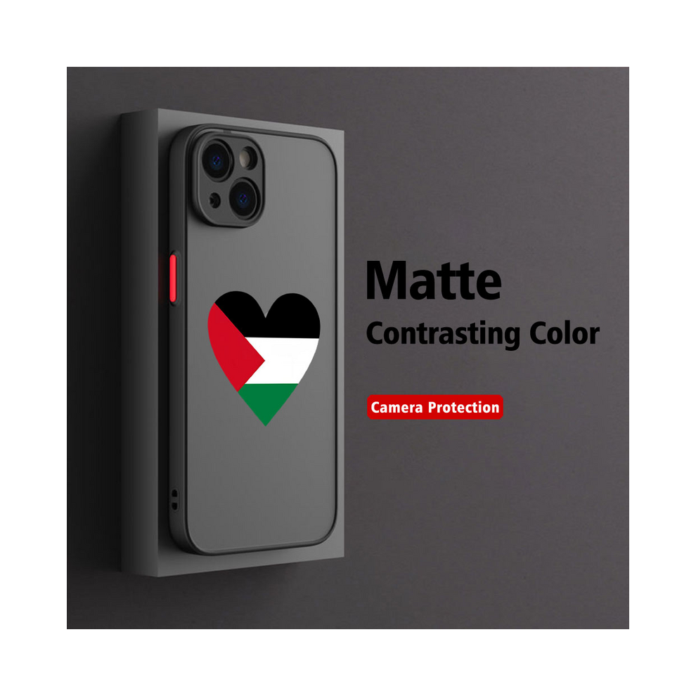 (Fghs-102Zfg9126a4, For Note10) Matte Transparent Phone Case Palestine Flag Map Pa 931288040177