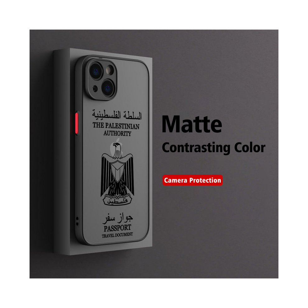 (Fghs-102Zfg9126a6, For S23 Fe) Matte Transparent Phone Case Palestine Flag Map Pa 931288040252