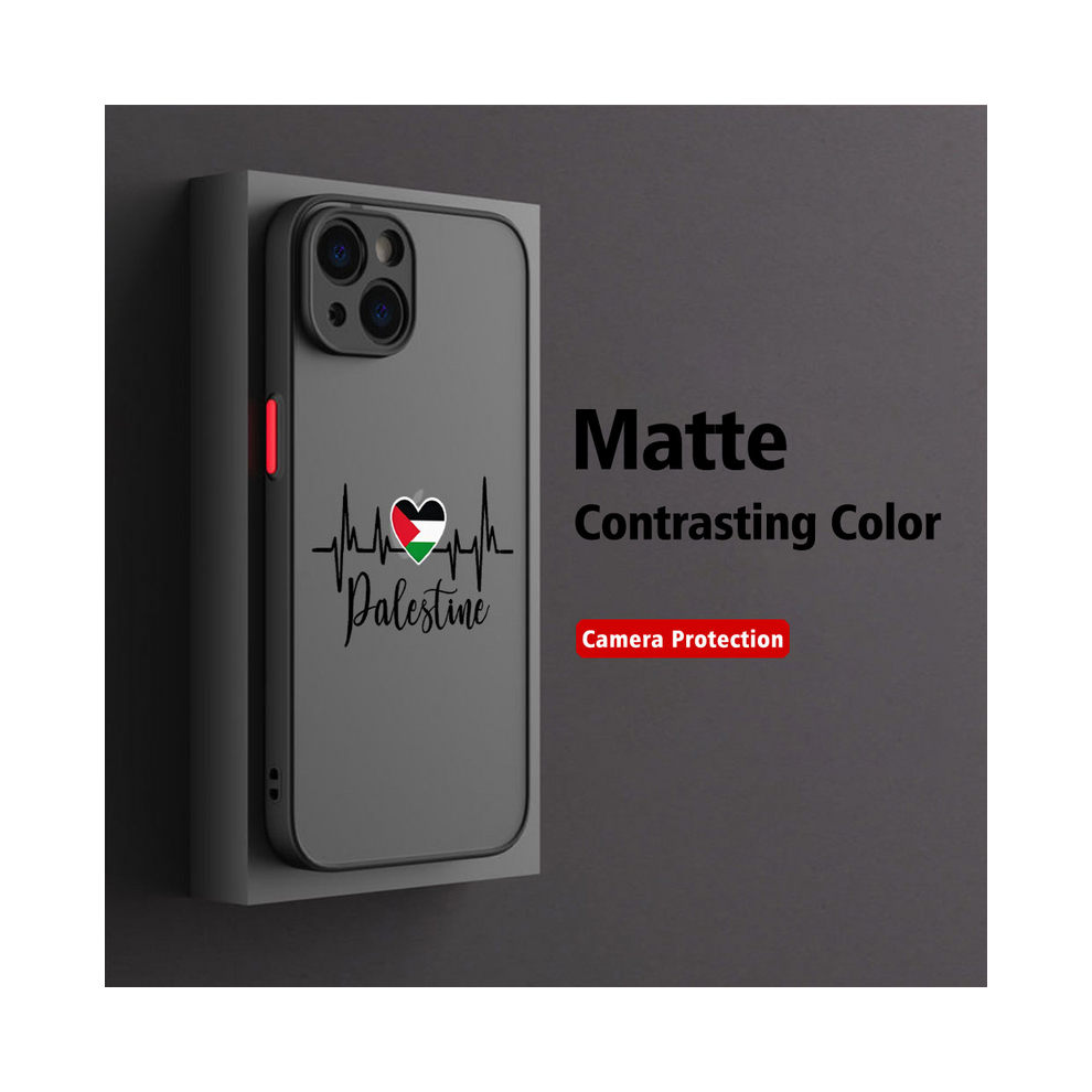 (Fghs-102Zfg9126a2, For S20) Matte Transparent Phone Case Palestine Flag Map Pa 931288041129